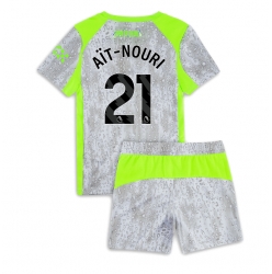 Manchester City Rayan Ait-Nouri #21 Tredjedraktsett Barn 2025-26 Kortermet (+ Korte bukser)