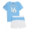 Manchester City Rodri Hernandez #16 Hjemmedraktsett Barn 2025-26 Kortermet (+ Korte bukser)