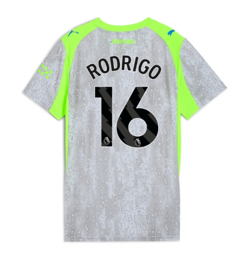 Manchester City Rodri Hernandez #16 Tredjedrakt Dame 2025-26 Kortermet Manchester City Rodri Hernandez #16 Tredjedrakt Dame 2025-26 Kortermet