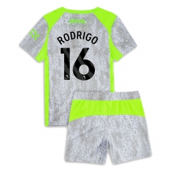 Manchester City Rodri Hernandez #16 Tredjedraktsett Barn 2025-26 Kortermet (+ Korte bukser)