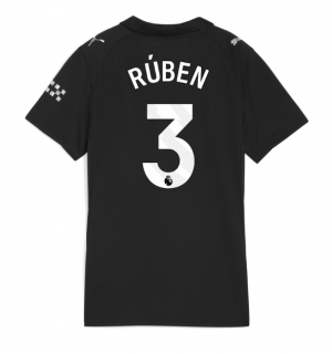 Manchester City Ruben Dias #3 Bortedrakt Dame 2025-26 Kortermet