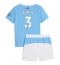 Manchester City Ruben Dias #3 Hjemmedraktsett Barn 2025-26 Kortermet (+ Korte bukser)