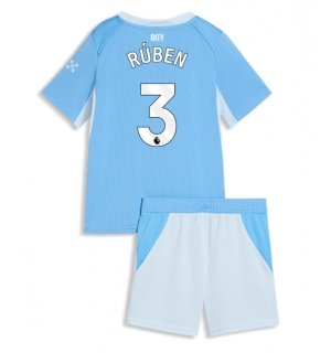 Manchester City Ruben Dias #3 Hjemmedraktsett Barn 2026-27 Kortermet (+ Korte bukser)