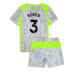 Manchester City Ruben Dias #3 Tredjedraktsett Barn 2025-26 Kortermet (+ Korte bukser)