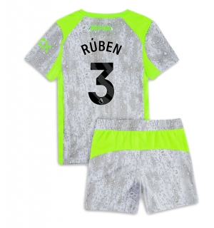 Manchester City Ruben Dias #3 Tredjedraktsett Barn 2025-26 Kortermet (+ Korte bukser)