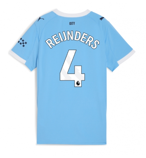 Manchester City Tijjani Reijnders #4 Hjemmedrakt Dame 2025-26 Kortermet Manchester City Tijjani Reijnders #4 Hjemmedrakt Dame 2025-26 Kortermet