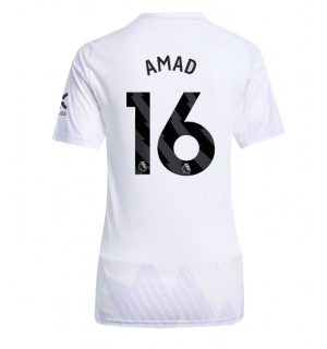 Manchester United Amad Diallo #16 Bortedrakt Dame 2025-26 Kortermet