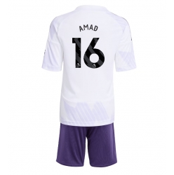 Manchester United Amad Diallo #16 Bortedraktsett Barn 2025-26 Kortermet (+ Korte bukser)