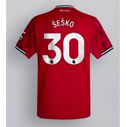Manchester United Benjamin Sesko #30 Hjemmedrakt 2025-26 Kortermet