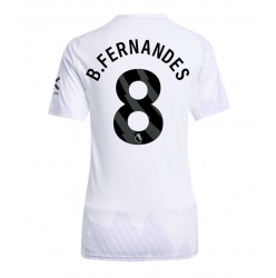 Manchester United Bruno Fernandes #8 Bortedrakt Dame 2025-26 Kortermet