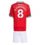 Manchester United Bruno Fernandes #8 Hjemmedraktsett Barn 2025-26 Kortermet (+ Korte bukser)