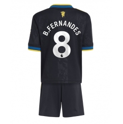 Manchester United Bruno Fernandes #8 Tredjedraktsett Barn 2025-26 Kortermet (+ Korte bukser)