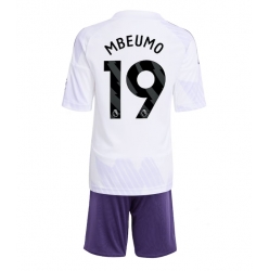Manchester United Bryan Mbeumo #19 Bortedraktsett Barn 2025-26 Kortermet (+ Korte bukser)