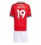 Manchester United Bryan Mbeumo #19 Hjemmedraktsett Barn 2025-26 Kortermet (+ Korte bukser)