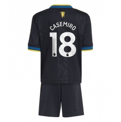 Manchester United Casemiro #18 Tredjedraktsett Barn 2025-26 Kortermet (+ Korte bukser)