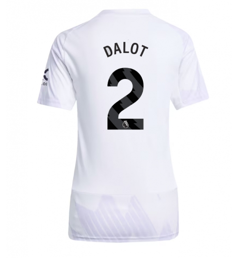 Manchester United Diogo Dalot #2 Bortedrakt Dame 2025-26 Kortermet Manchester United Diogo Dalot #2 Bortedrakt Dame 2025-26 Kortermet