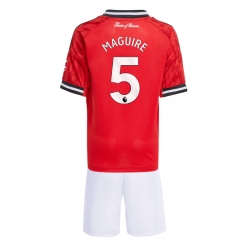 Manchester United Harry Maguire #5 Hjemmedraktsett Barn 2025-26 Kortermet (+ Korte bukser)