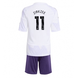 Manchester United Joshua Zirkzee #11 Bortedraktsett Barn 2025-26 Kortermet (+ Korte bukser)