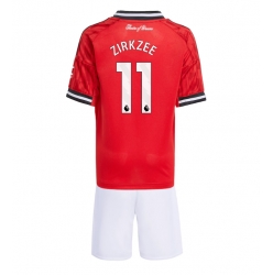 Manchester United Joshua Zirkzee #11 Hjemmedraktsett Barn 2025-26 Kortermet (+ Korte bukser)