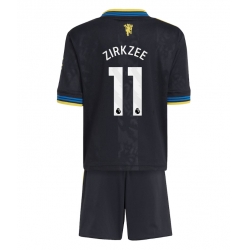 Manchester United Joshua Zirkzee #11 Tredjedraktsett Barn 2025-26 Kortermet (+ Korte bukser)