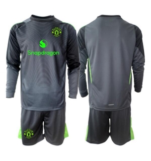 Manchester United Keeper Bortedraktsett Barn 2025-26 Langermet (+ Korte bukser)