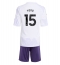 Manchester United Leny Yoro #15 Bortedraktsett Barn 2025-26 Kortermet (+ Korte bukser)