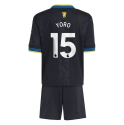Manchester United Leny Yoro #15 Tredjedraktsett Barn 2025-26 Kortermet (+ Korte bukser)