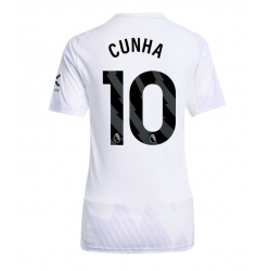 Manchester United Matheus Cunha #10 Bortedrakt Dame 2025-26 Kortermet