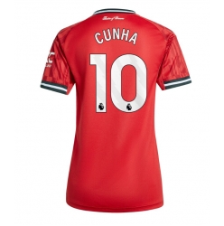 Manchester United Matheus Cunha #10 Hjemmedrakt Dame 2025-26 Kortermet