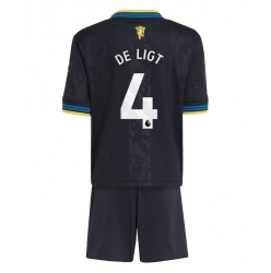 Manchester United Matthijs de Ligt #4 Tredjedraktsett Barn 2025-26 Kortermet (+ Korte bukser)