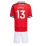 Manchester United Patrick Dorgu #13 Hjemmedraktsett Barn 2025-26 Kortermet (+ Korte bukser)