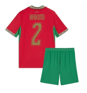 Marokko Achraf Hakimi #2 Hjemmedraktsett Barn VM 2026 Kortermet (+ Korte bukser)