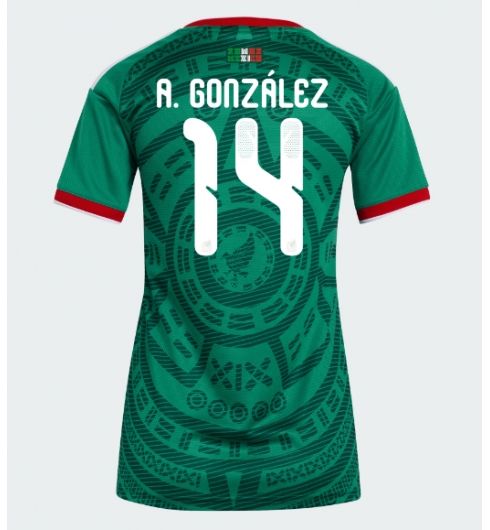 Mexico Armando Gonzalez #14 Hjemmedrakt Dame VM 2026 Kortermet Mexico Armando Gonzalez #14 Hjemmedrakt Dame VM 2026 Kortermet