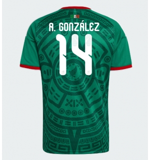 Mexico Armando Gonzalez #14 Hjemmedrakt VM 2026 Kortermet