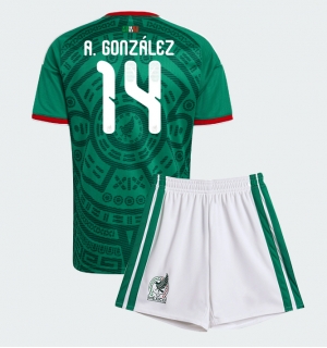 Mexico Armando Gonzalez #14 Hjemmedraktsett Barn VM 2026 Kortermet (+ Korte bukser)