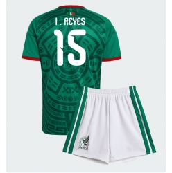 Mexico Israel Reyes #15 Hjemmedraktsett Barn VM 2026 Kortermet (+ Korte bukser)