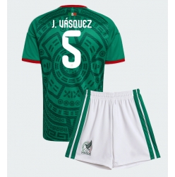 Mexico Johan Vasquez #5 Hjemmedraktsett Barn VM 2026 Kortermet (+ Korte bukser)