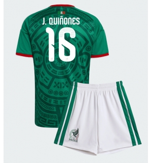Mexico Julian Quinones #16 Hjemmedraktsett Barn VM 2026 Kortermet (+ Korte bukser)