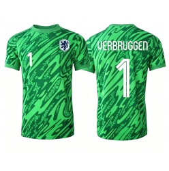 Nederland Bart Verbruggen #1 Keeper Bortedrakt VM 2026 Kortermet