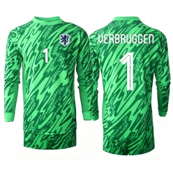 Nederland Bart Verbruggen #1 Keeper Bortedrakt VM 2026 Langermet