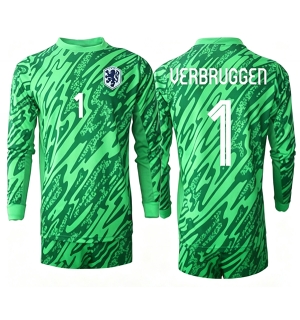 Nederland Bart Verbruggen #1 Keeper Bortedrakt VM 2026 Langermet