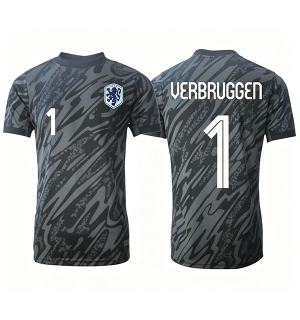 Nederland Bart Verbruggen #1 Keeper Hjemmedrakt VM 2026 Kortermet