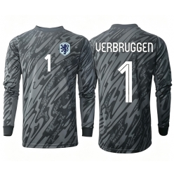 Nederland Bart Verbruggen #1 Keeper Hjemmedrakt VM 2026 Langermet