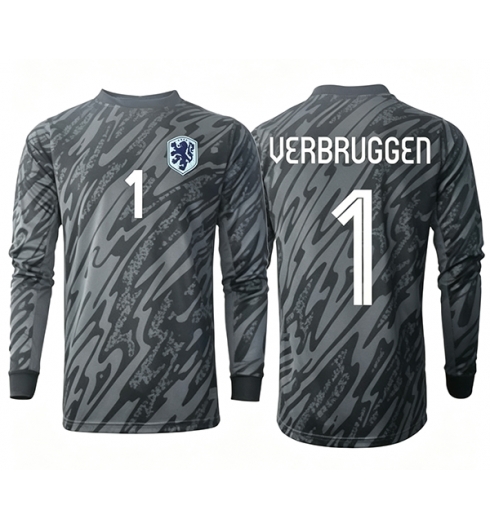 Nederland Bart Verbruggen #1 Keeper Hjemmedrakt VM 2026 Langermet Nederland Bart Verbruggen #1 Keeper Hjemmedrakt VM 2026 Langermet