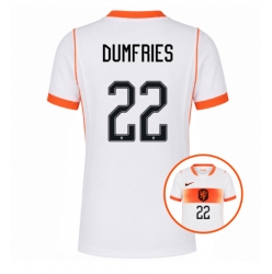 Nederland Denzel Dumfries #22 Bortedrakt Dame VM 2026 Kortermet