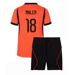 Nederland Donyell Malen #18 Hjemmedraktsett Barn VM 2026 Kortermet (+ Korte bukser)