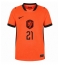 Nederland Frenkie de Jong #21 Hjemmedrakt Dame VM 2026 Kortermet Nederland Frenkie de Jong #21 Hjemmedrakt Dame VM 2026 Kortermet