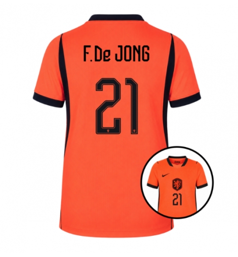 Nederland Frenkie de Jong #21 Hjemmedrakt Dame VM 2026 Kortermet Nederland Frenkie de Jong #21 Hjemmedrakt Dame VM 2026 Kortermet