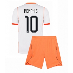 Nederland Memphis Depay #10 Bortedraktsett Barn VM 2026 Kortermet (+ Korte bukser)