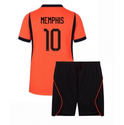 Nederland Memphis Depay #10 Hjemmedraktsett Barn VM 2026 Kortermet (+ Korte bukser)